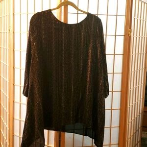 Black and Gold Metallic Tunic